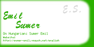 emil sumer business card